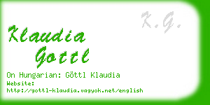 klaudia gottl business card